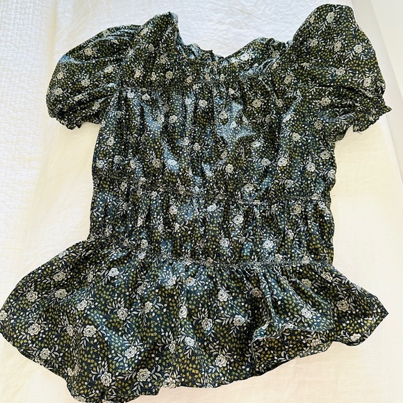SEA of NY Ruched Floral Print Blouse High Low SZ 8 - Picture 12 of 12